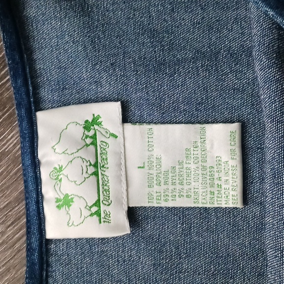 The Quacker Factory denim snowman shirt/top - Picture 3 of 11